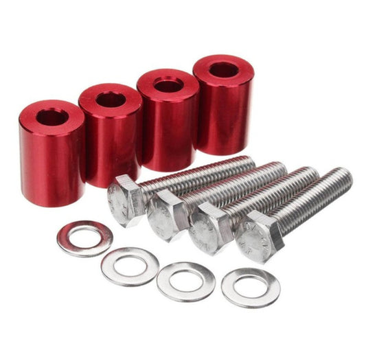 RED 1 BILLET HOOD VENT SPACER SPACERS KITS FOR 8MM TURBO ENGINE ALL M?OTOR SWAP