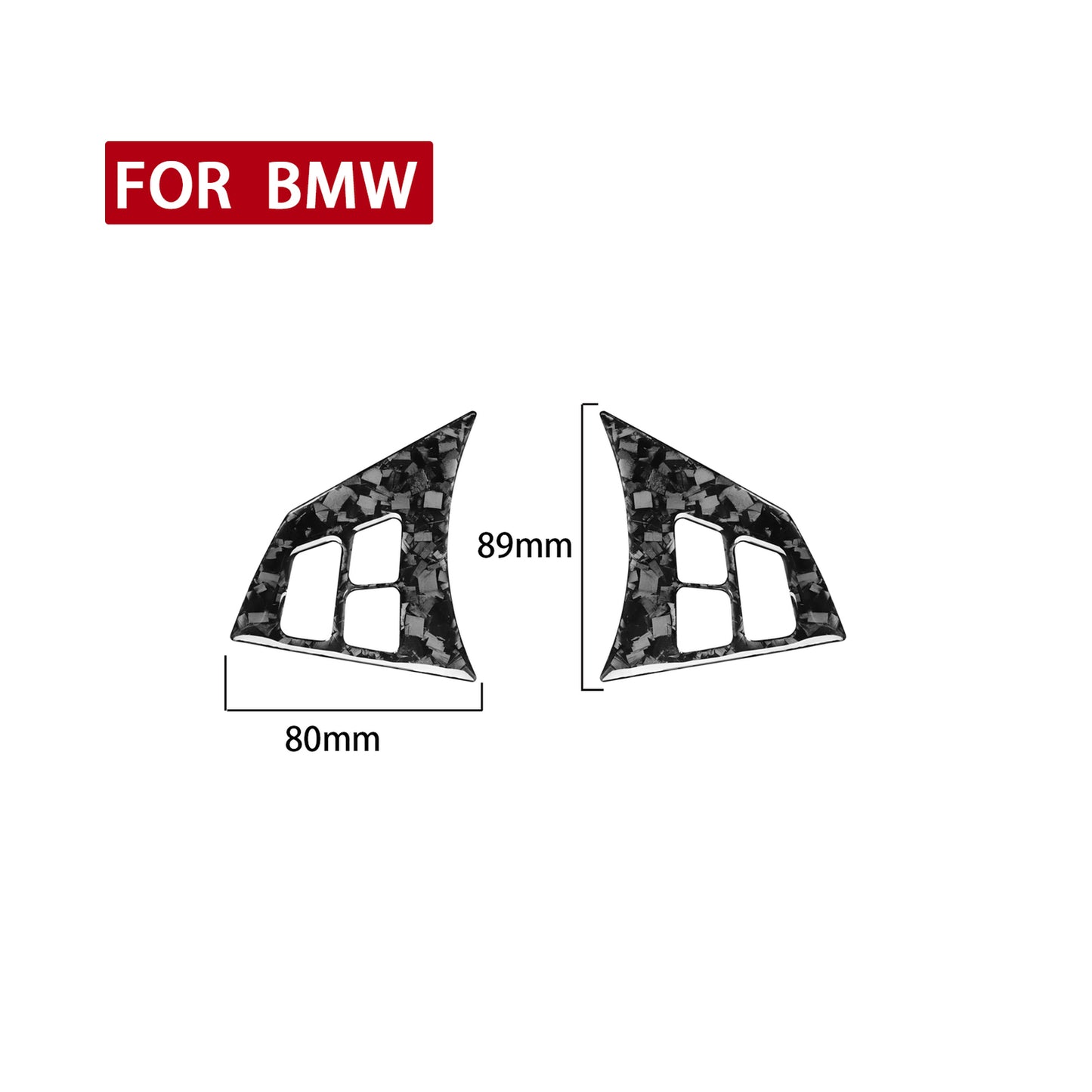 Forged Carbon Fiber Steering Wheel Button Cover for BMW 6 series E63 E64 2004-10