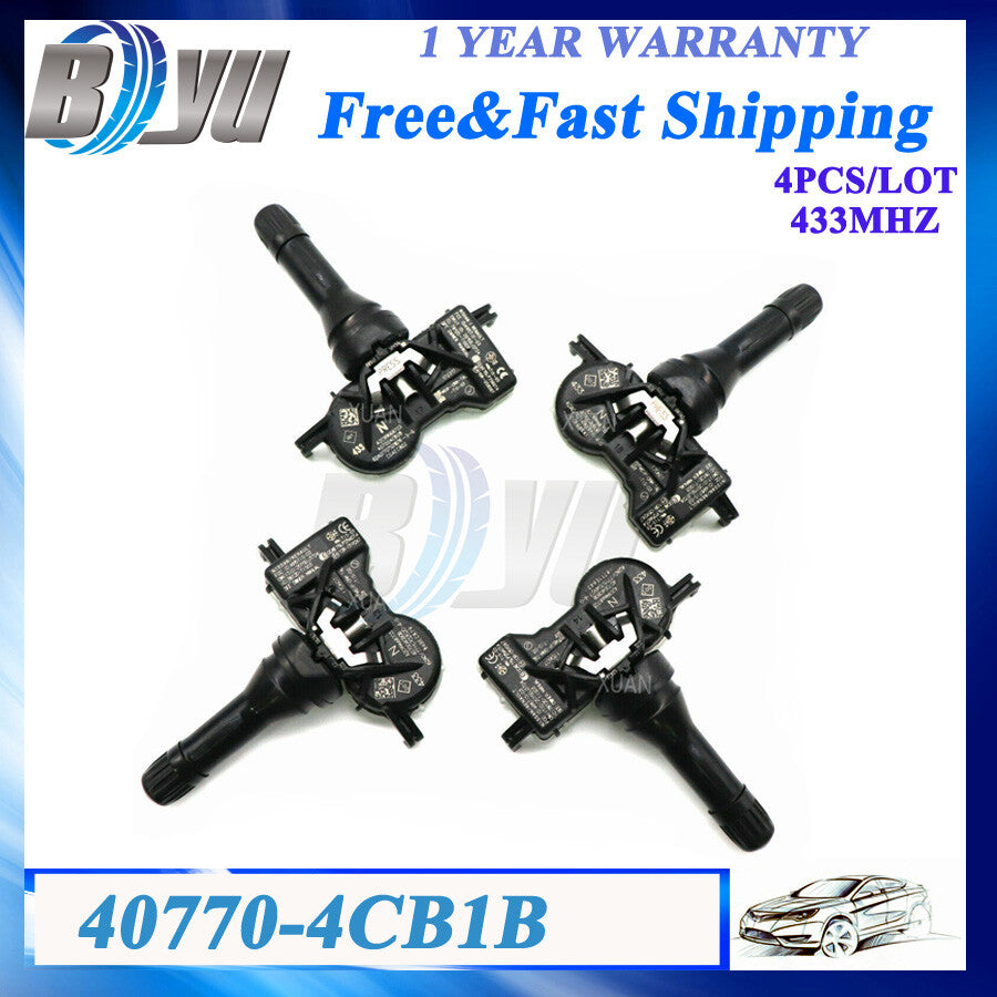 4x TPMS Tire Pressure Sensor 40770-4CB1B for Nissan Rogue Altima for Infiniti