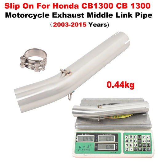 Motorcycle 51mm for Honda CB1300 2003-2015 Slip-On Titanium Exhaust Mid-Pipe Muffler
