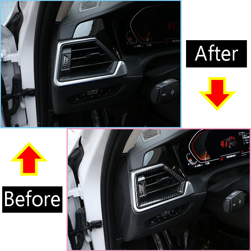 Carbon fiber ABS steering wheel emblem cover trim for Subaru WRX / WRX STI 2021-23