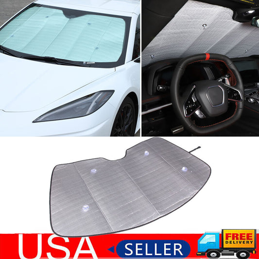 Front windshield sun visor UV protection cover/film suitable for Corvette C8 2020-23