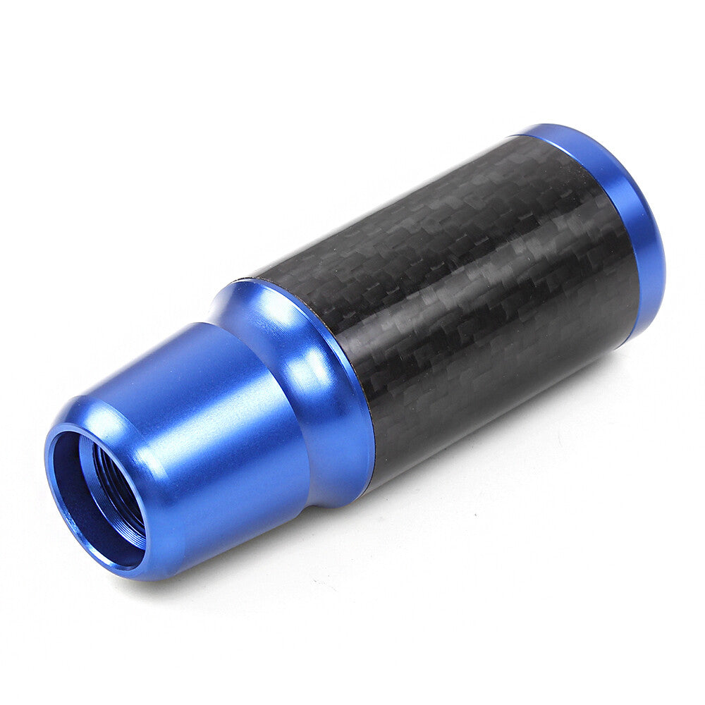 6 Speed Carbon Fiber Auto Manual Gear Stick Lever Car Shift Knob Blue Universal