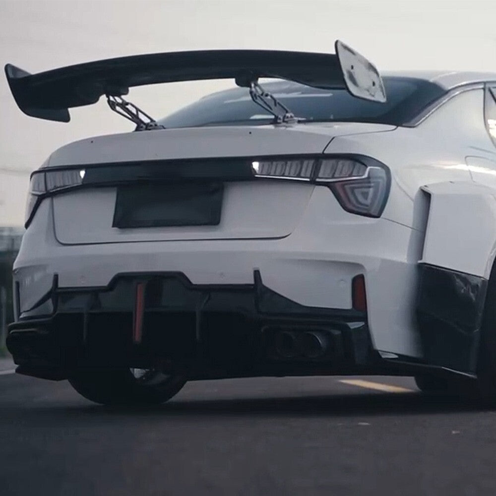 57inch Automatic Adjustable Rear Trunk GT Style Tail Carbon Fiber Spoiler Wings