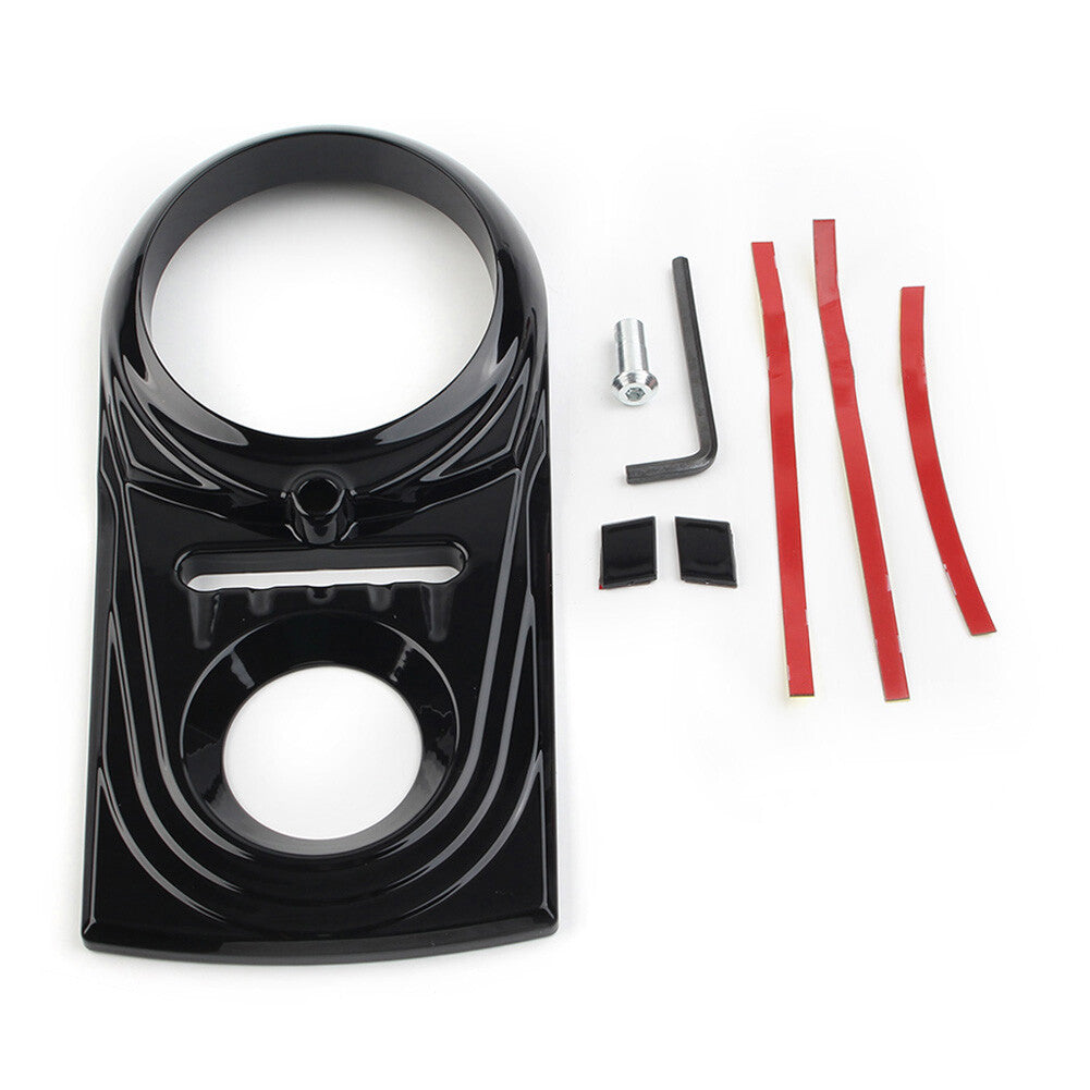 Dash Panel Insert Cover Cap Fit for Harley Softail FLSTC Street Glide Black