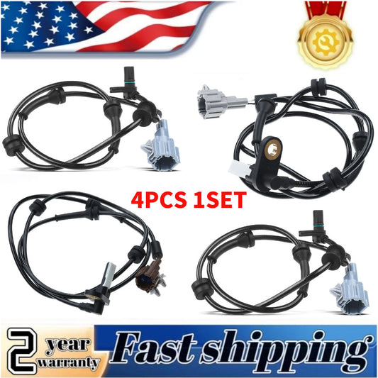 4-piece ABS wheel speed sensor kit, front and rear, suitable for NISSAN Titan 2004-2007 8 Cyl 5.6L.
