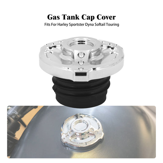 Chrome Fuel Gas Tank Cap for Harley Sportster XL883 1200 48 Dyna Touring Softail