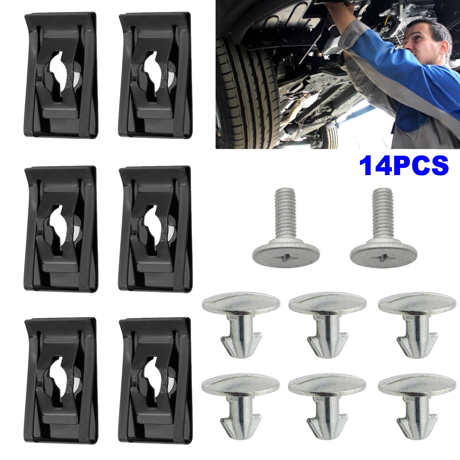 Set Of 14 Engine Lower Cover Screw Bolt Access Clip for Honda CR-V for Civic Accord