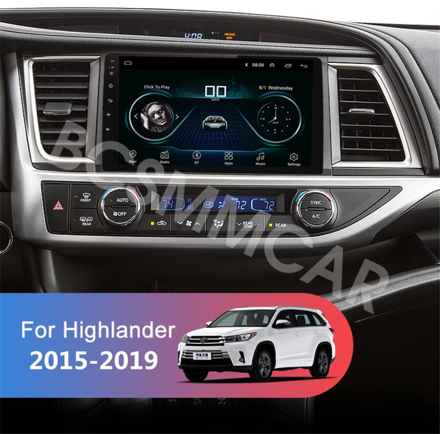 10.1in Car Radio for Toyota Highlander 2015-2021 Wifi BT GPS Navi Player Stereo