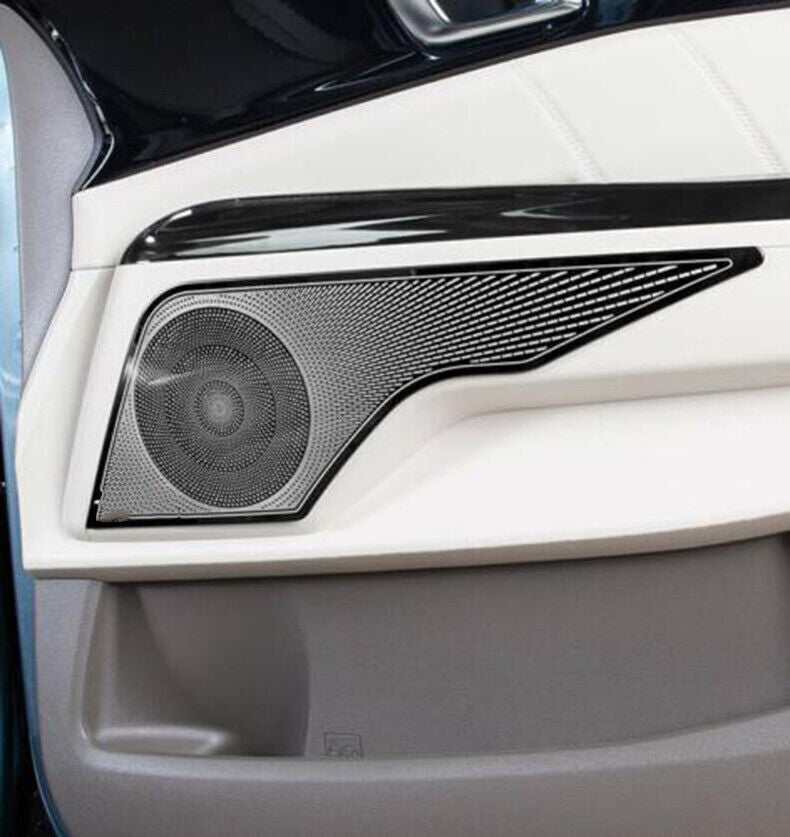 4for Kia Carnival 2022-2023 Black Steel Car Inner Door Speaker Horn Cover Trim