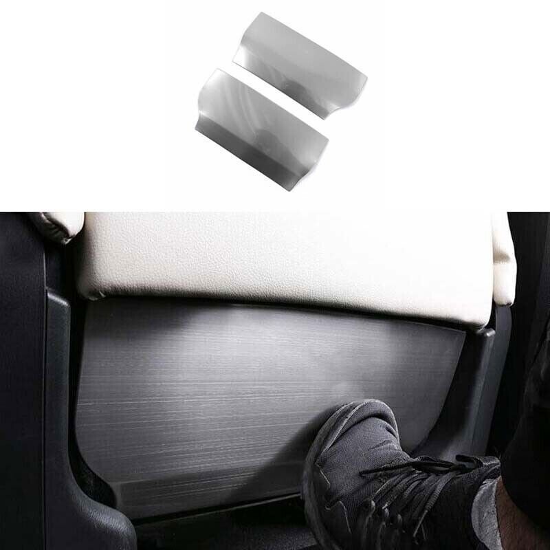 2PCS for Seat Behind Anti-Kick Cover Trim Steel Silver for Nissan Armada Y62 17-2020