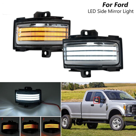 Switchback LED Side Mirror Light for 17-23 for Ford Super Duty F250 F350 F450 F550