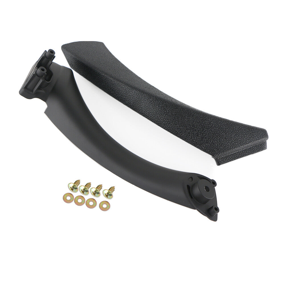 Suitable for BMW E90 328i, right-side black inner door + outer door panel handle pull tab cover.