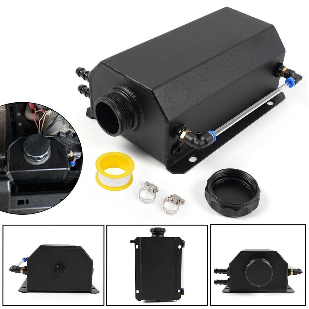 Universal 2L Aluminum Radiator Coolant Overflow Expansion Water Bottle Tank