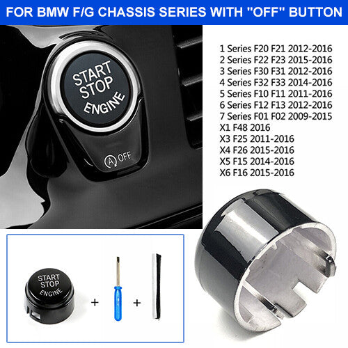 Engine Start Stop Push Button Switch Cover Trim for BMW F20 F30 F10 F01 F48 F16