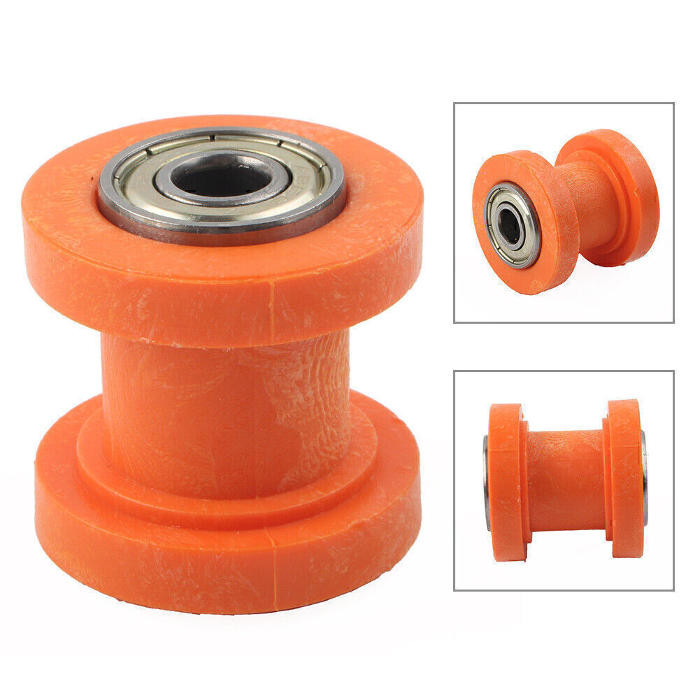 For Dirt Pit Bike For 8mm Orange Chain Roller Slider Tensioner Guide Pulley