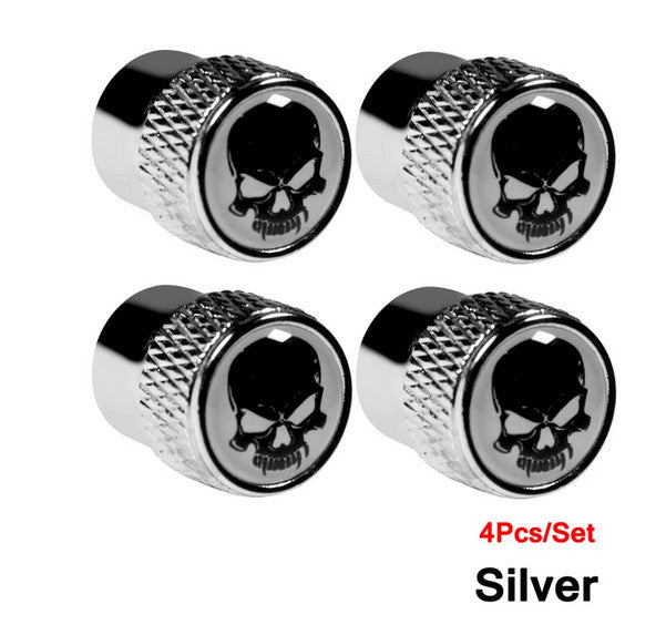 4-piece car tire valve cover rod air dust cover dice blue for Cadillac
