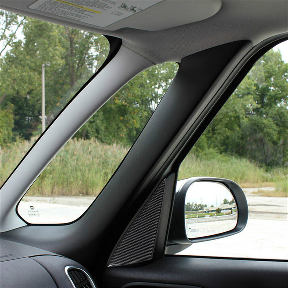 Carbon Fiber Passenger side door Pillar Panel Cover Trim for Fiat 500L 2014-2017