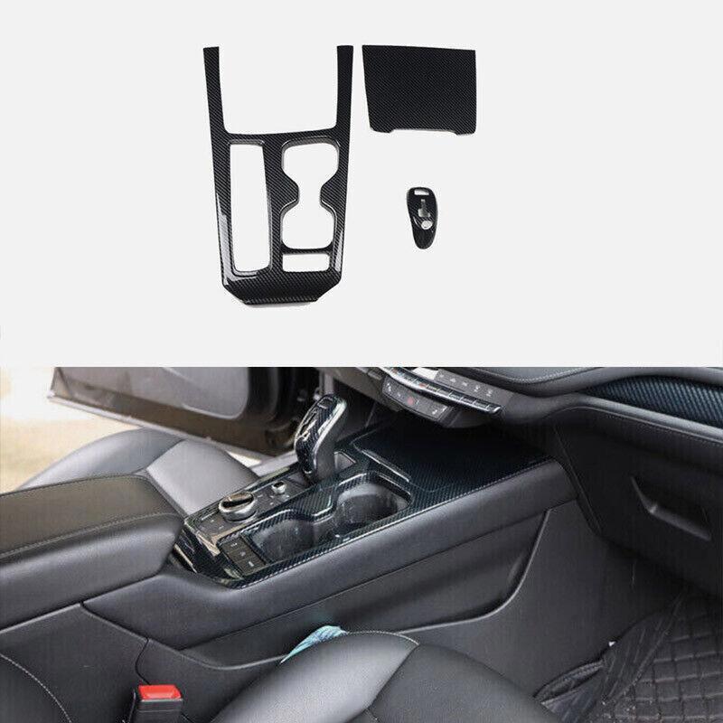 ABS Carbon Fiber Inner Console Gear Shift Panel Trim 3P for Cadillac XT4 2019-23