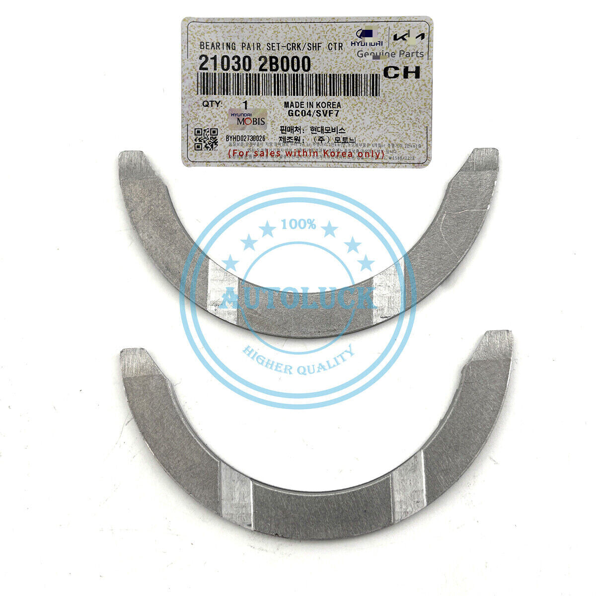 Pair Thrust Washer Bearing Crankshaft Set 21030-2B000 for Hyundai for Kia 2011-2022