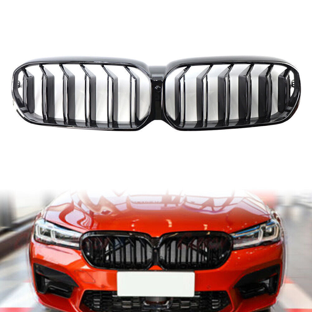 Pair Glossy Black Car Front Kidney Grille Grill for BMW G30 G31 LCI 2021 2022