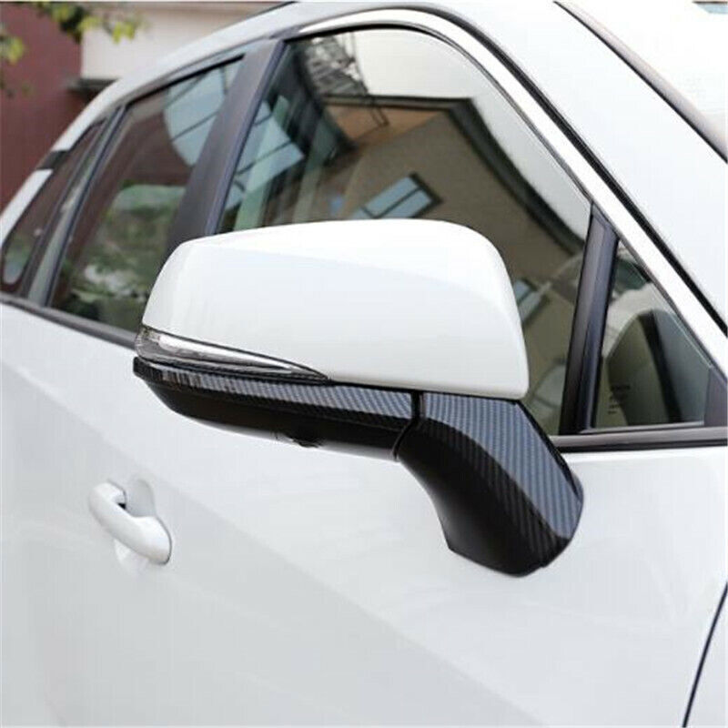 Carbon Fiber Rearview Side Mirror Strip Cover Trim for Toyota Highlander 20-2024