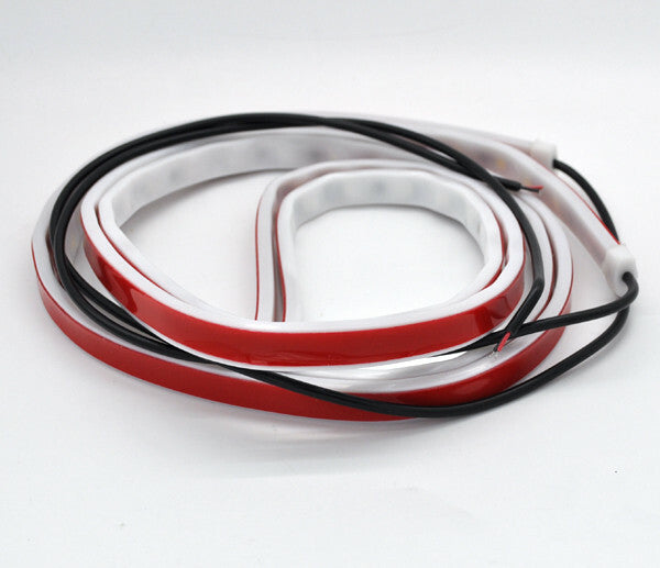 2x White+Red LED Strip Dynamic Flowing DoorCourtesy ambient Light for Mercedes