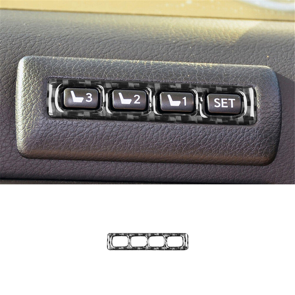 Carbon fiber interior memory for seat control cover trim for Lexus CT200h 2011-2017