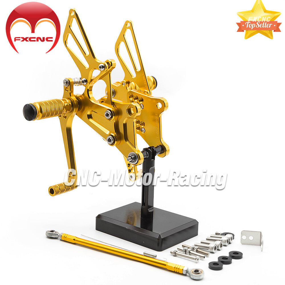 Suitable for Honda VFR400 NC30 RVF400 NC35 CNC gear feet, spikes, footrests, and pedals (gold).