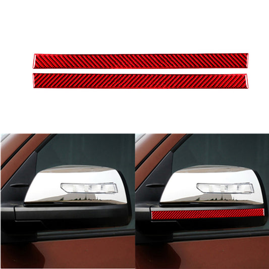 Red Carbon Fiber Rearview Mirrior Anticollision Cover for Toyota Tundra 2014-18