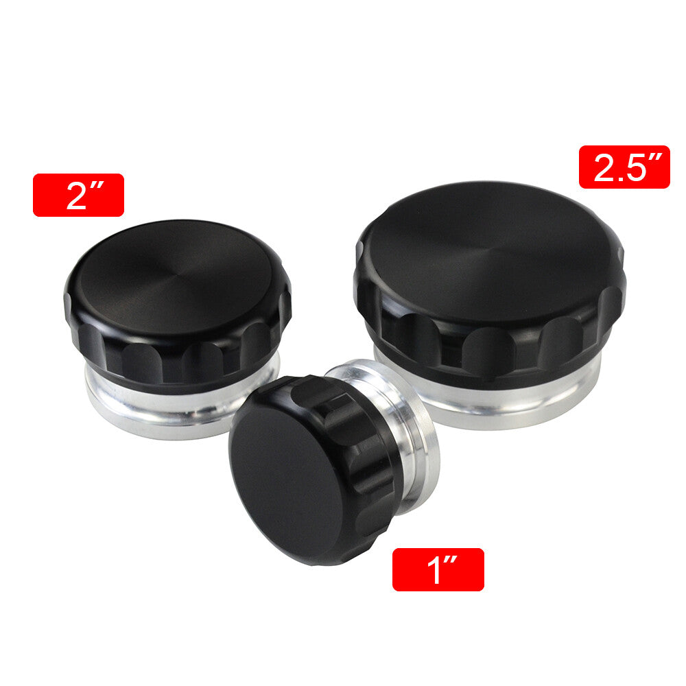 1 25.4mm Aluminum Weld On Filler Neck And Oil Fuel Water Tank Cap Black