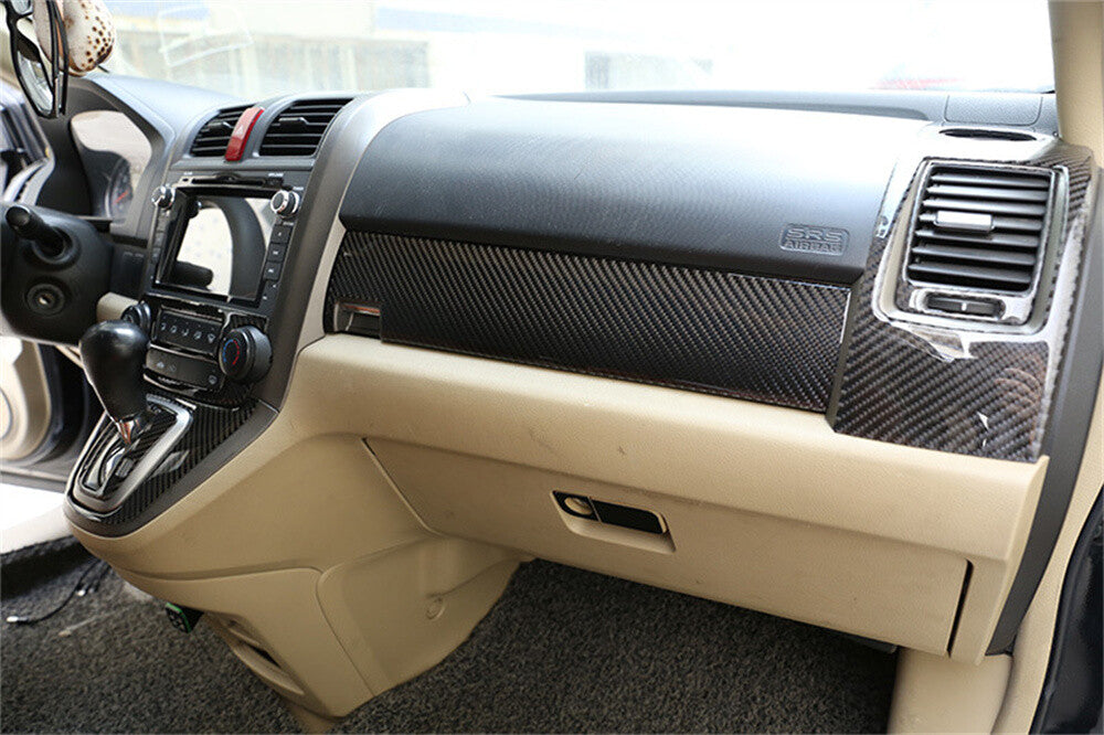 Soft Carbon Fiber for Co -pilot Dashboard Panel Trim Fit for Honda CR-V CRV 2007-2011