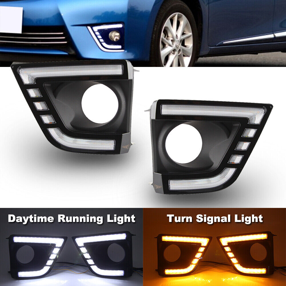 for Toyota for Corolla 2014-2016 LED DRL Daytime Running Light Driving Fog Lamp Kit