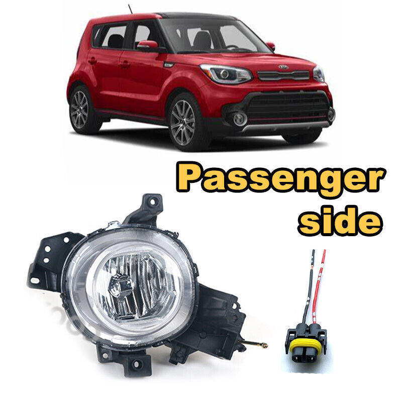 Right front bumper Passenger fog light with connector For 2017-2019 for KIA Soul