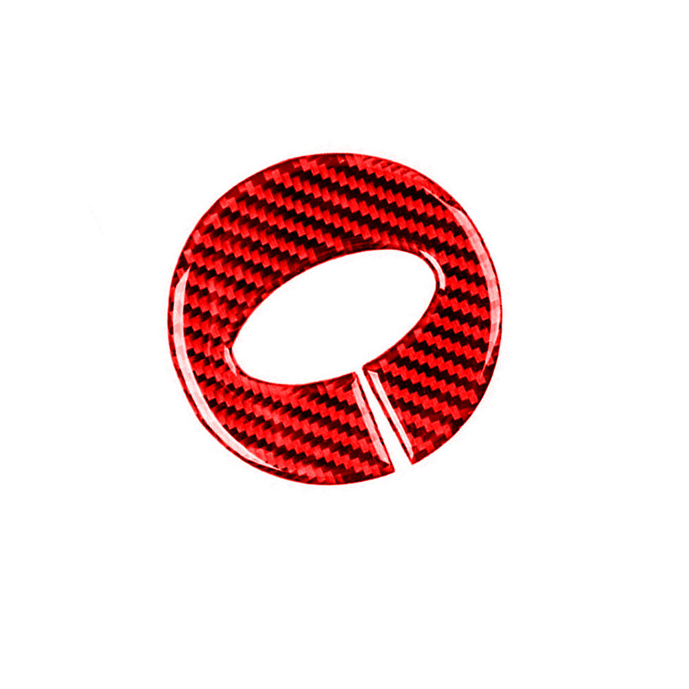 Red Carbon Fiber Interior Steering Wheel Cover Trim for Subaru Forester 2009-13