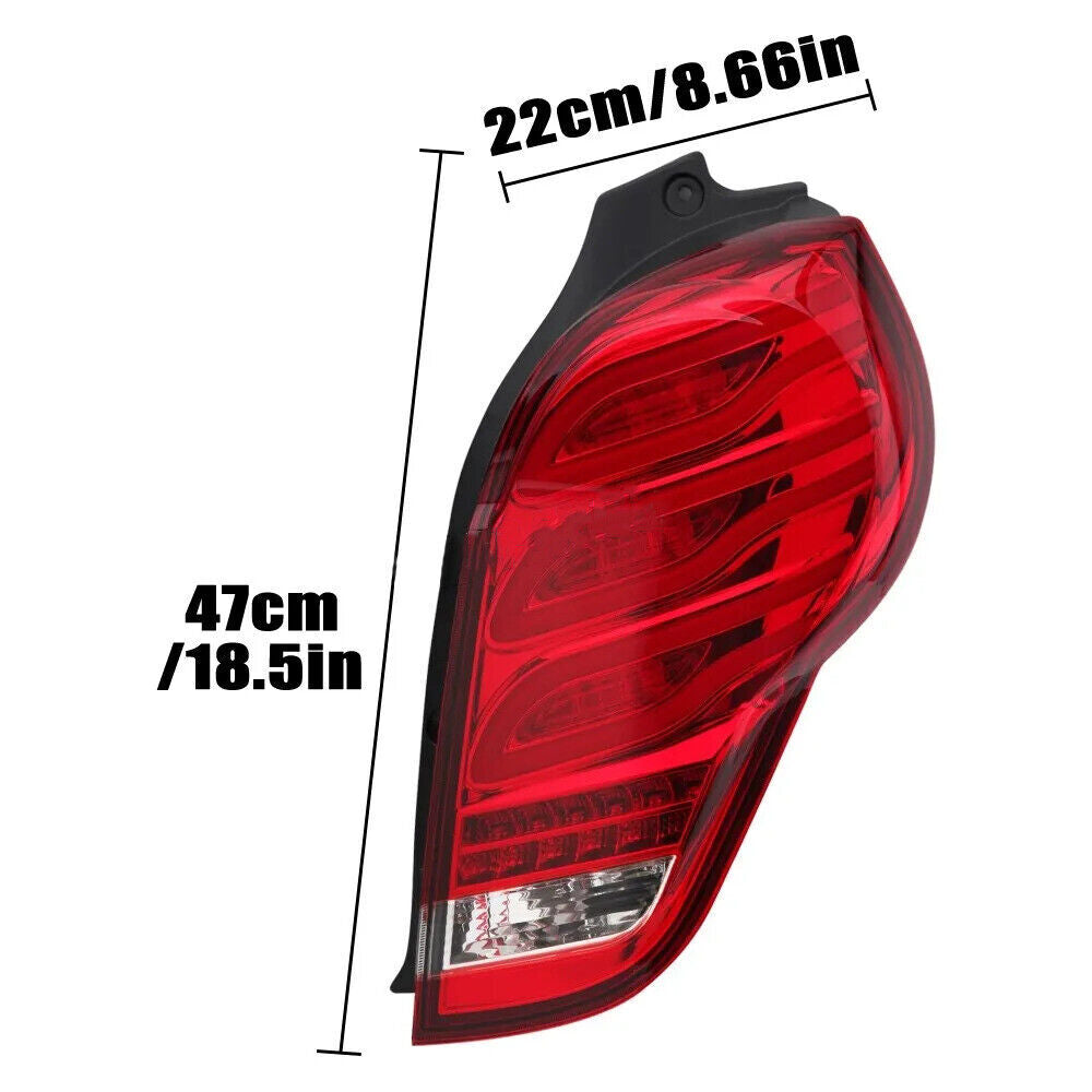 Left and right taillights, rear bracket lights, LED, red, applicable to for Chevrolet Spark 2011-2014.