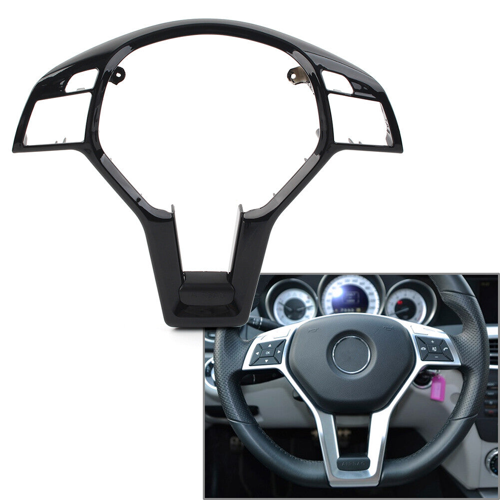 Gloss black steering wheel cover for Mercedes-Benz CLA/SLK/E/C/GLA - CLASS C117