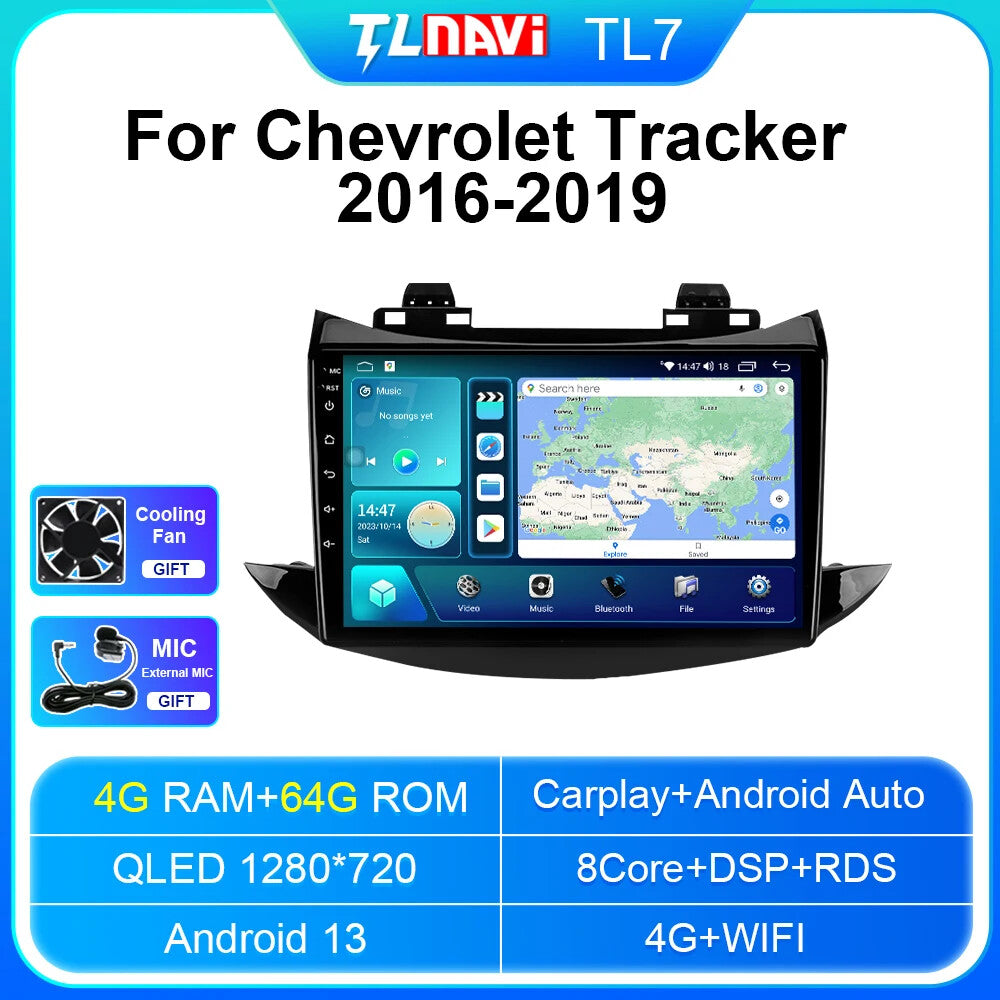 Android Car Radio Screen for Chevrolet Tracker Trax 2016-2019 CarPlay GPS Player