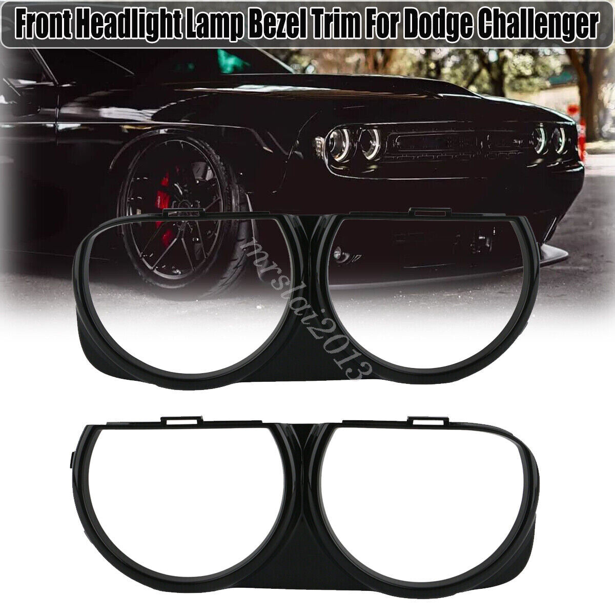 Front Headlight Lamp Bezel Trim LH RH Pair for Dodge for Challenger 2015-2019