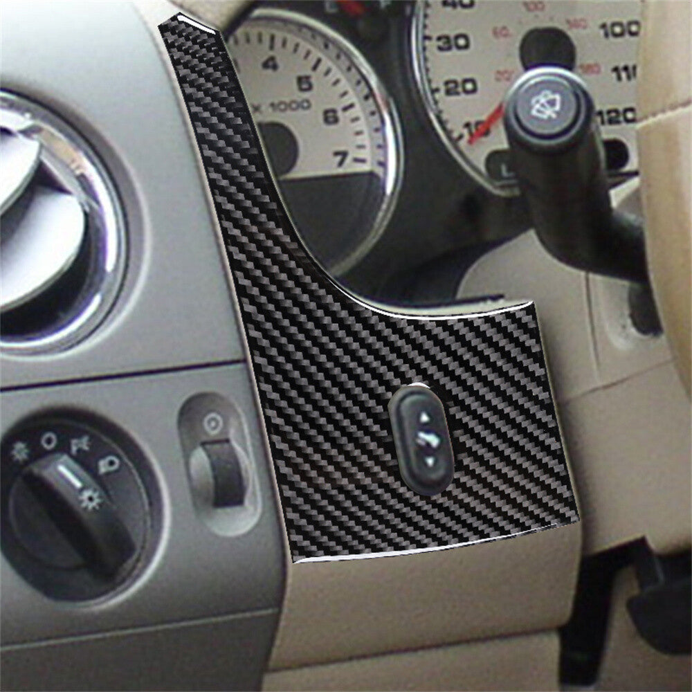 Carbon Fiber Steering Wheel Left Side Panel Decor Trim for Ford F150 FX4 2004-08