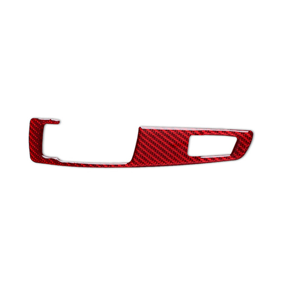 Red Carbon Fiber Gear Shift Panel Cover Trim for BMW 5 Series F10 2011-2017