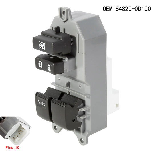 for Toyota Yaris 2005-2011 1 Power Window Switch Master Driver Side 84820-0D100