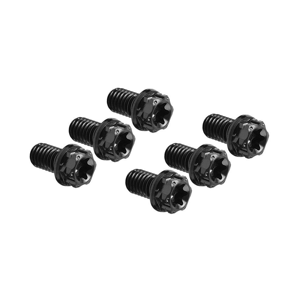 6pcs Bolts Torx Head Flange Screws M6x40mm For Motorcycle Bike Black