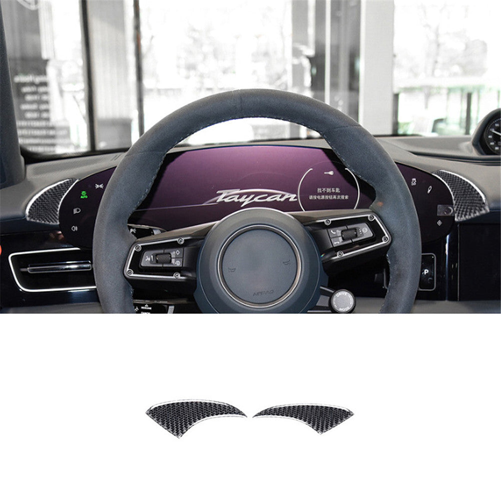 2x carbon fiber dashboard side trim for Porsche Taycan 2019-2022