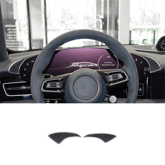 2x carbon fiber dashboard side trim for Porsche Taycan 2019-2022