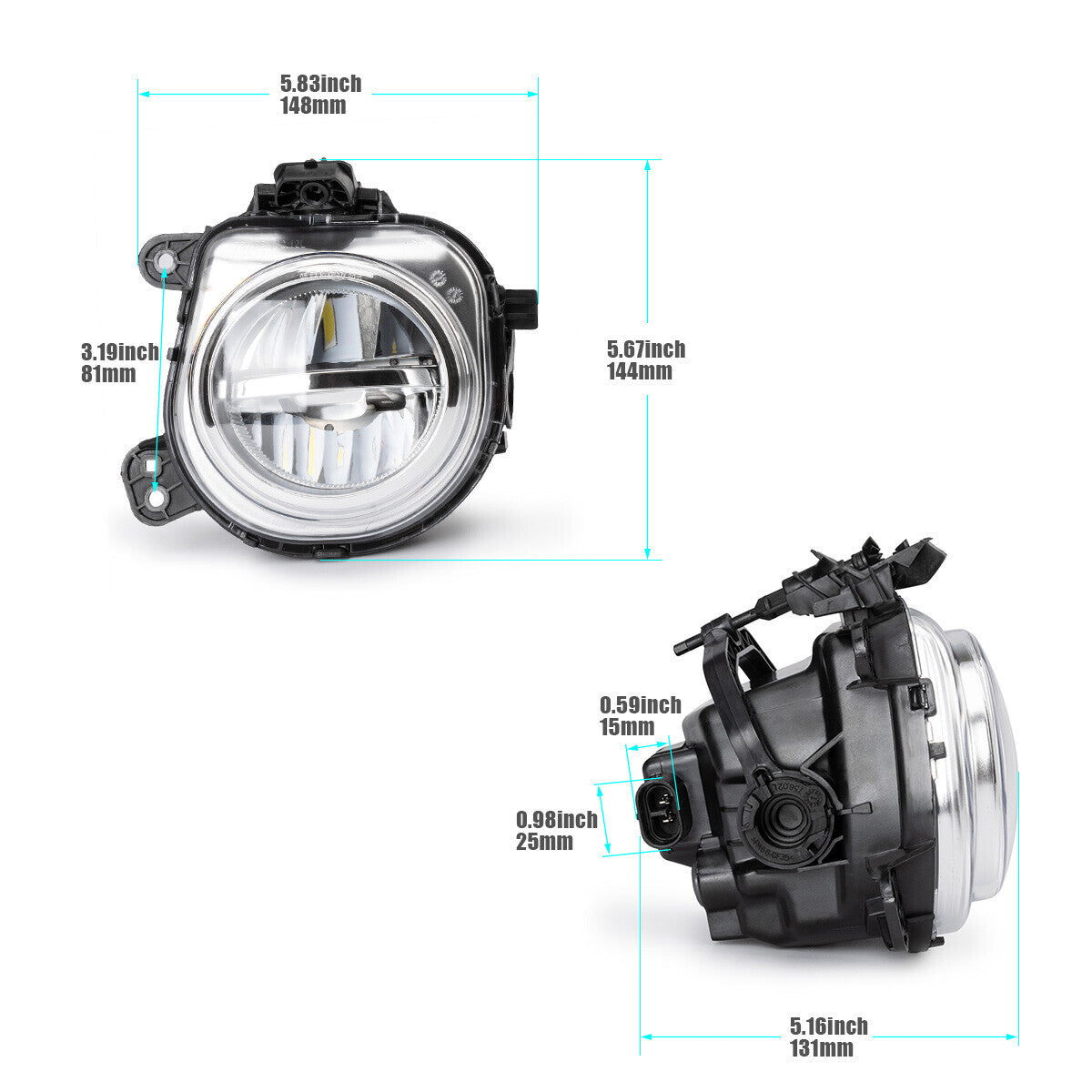 1X Front Left LED Fog Light Lamp for BMW X3 F25 X4 F26 X5 F15 F85 X6 F16 SUV