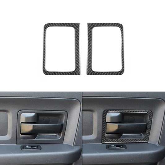 2Pcs Carbon Fiber Rear Door handle Cover Trim for Dodge for RAM 1500 2009-2012