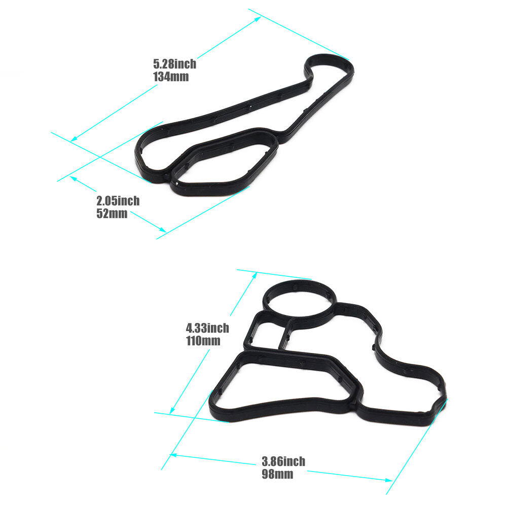 Oil Filter+Housing Gasket  Cooler Seal Set for BMW X1 X3 X5 N52 N54 N56 N26 US