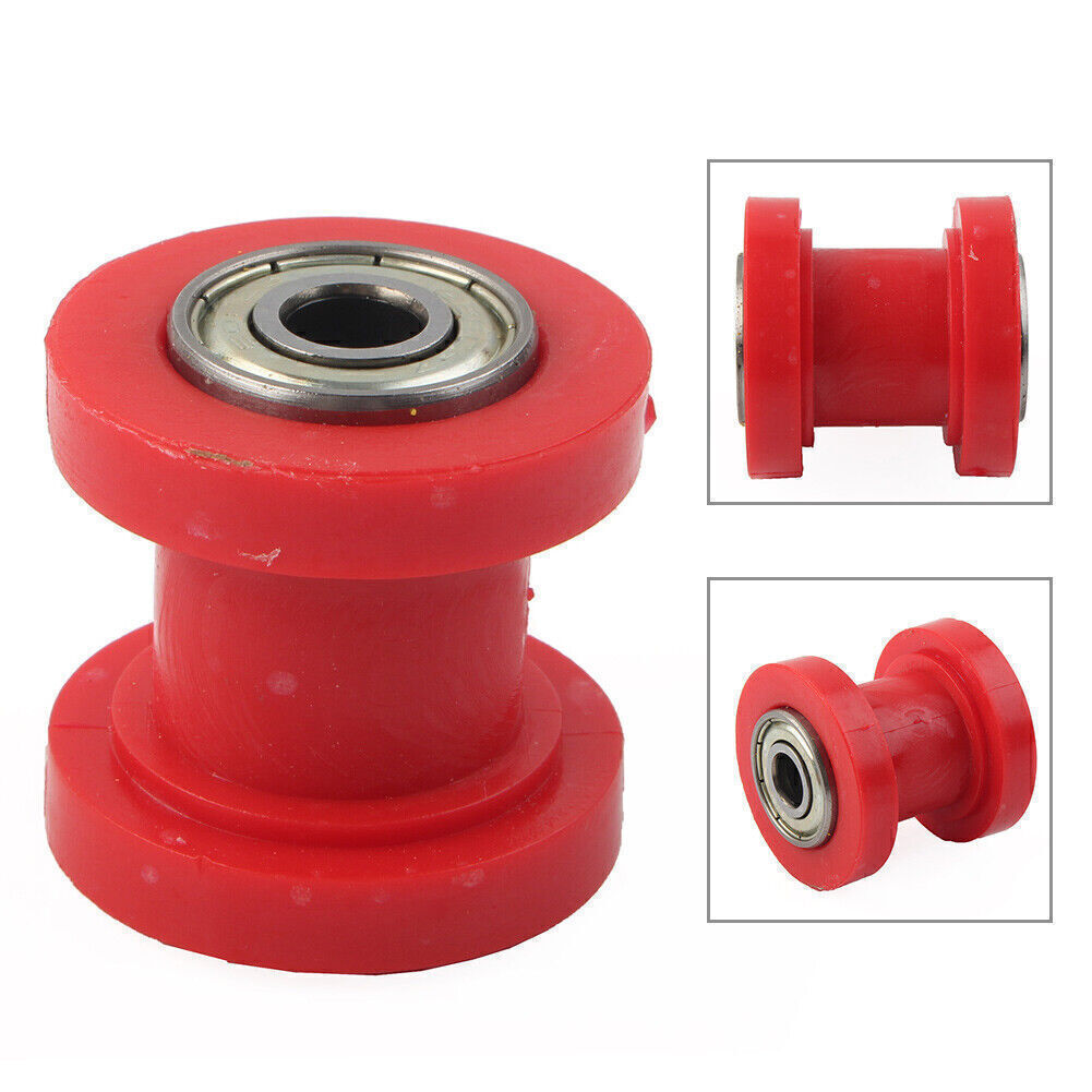 8mm Chain Roller Slider Tensioner Guide Pulley Dirt Pit For Bike Motorcycle Red