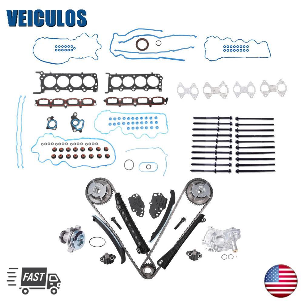 Head Gasket Bolt Timing Chain Kit for 04-06 for Ford Expedition F150 F250 F350 5.4T